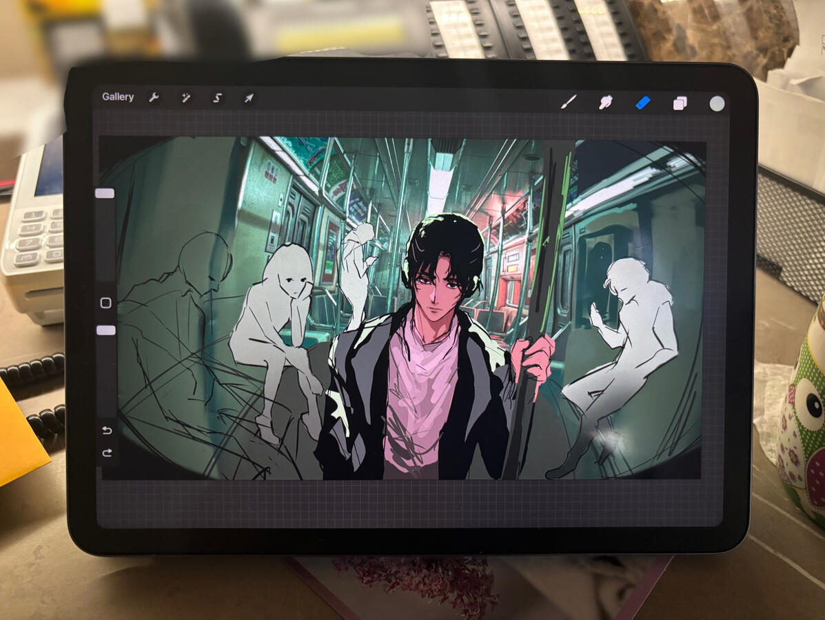 drawing during night shift